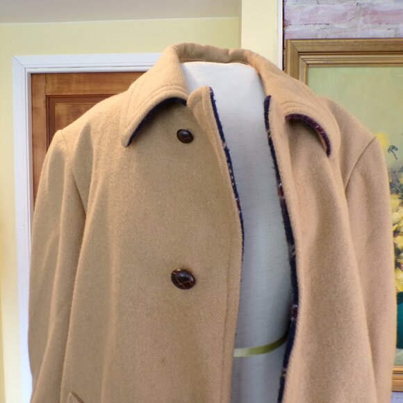 Vintage 1960s / 70s ZERO KING Wool/Nylon Car Coat Plaid Inside USA Men's Size 40 - Picture 13 of 16